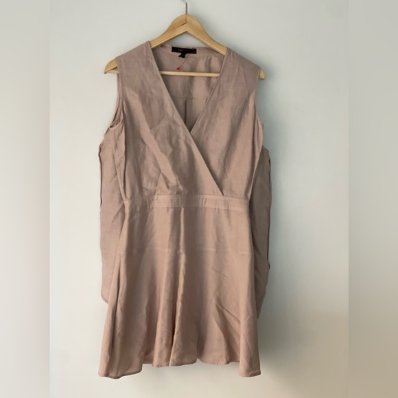 BCBGMaxazria Tamera Cupro Cotton Dress Shirt attached - Picture 2 of 13